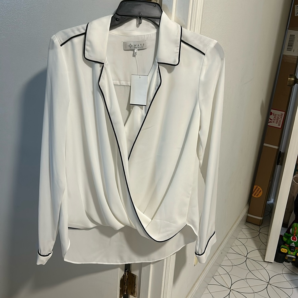 NWT WAYF dress shirt white